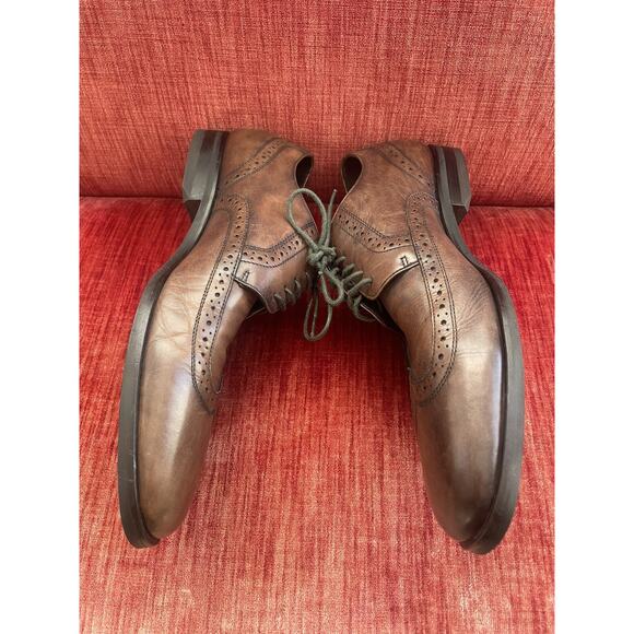 Hugo Boss Oxford Dress Shoes Size 9.5 Mens Brown Leather main image 14